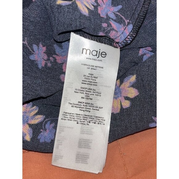 Maje Rivoline Pleated Chiffon Shirtdress Size Small - Picture 9 of 11